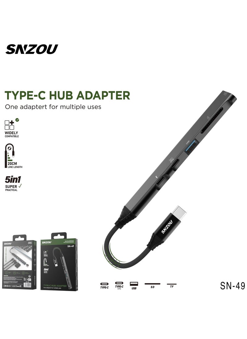 SNZOU - Snzou MultiConnect 5-in-1 Type-C Hub Adapter - Image 1