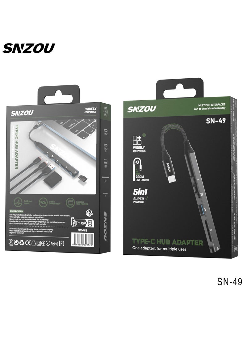 SNZOU - Snzou MultiConnect 5-in-1 Type-C Hub Adapter - Image 1