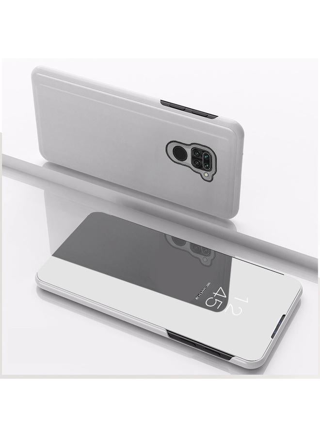 The Bros Case For Xiaomi Redmi 10X 4G Plated Mirror Horizontal Flip Leather Case with Holder