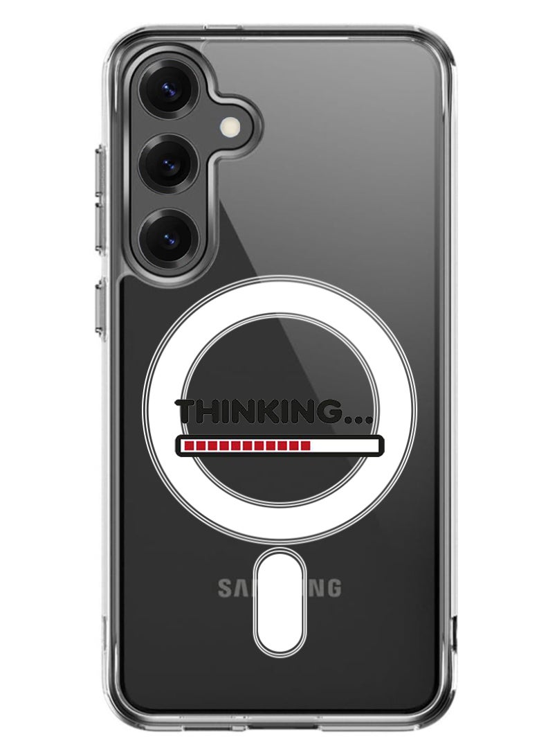 Theodor Magnetic Case for Samsung Galaxy S25 6.2-inch Compatible with MagSafe Wireless Charging, Shockproof Phone Bumper Cover Thinking - Image 1