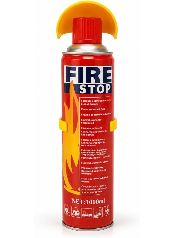 FIRE STOP Portable Fire Extinguisher Spray with Mounting Bracket, 1000ml - Image 2