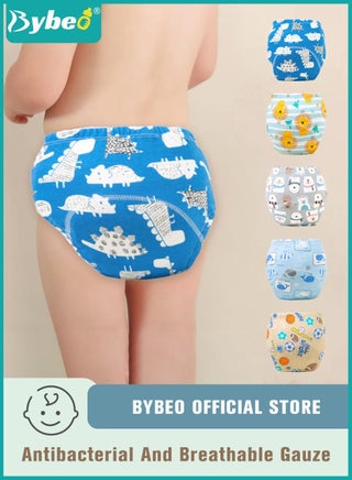 5 Piece Potty Training Underwear, 6 Layers Breathable Cotton Absorbent Trainer Pants for Toddler Baby Boys Girls Waterproof - pzsku/Z7157B306EF29FB653C6EZ/45/_/1691400750/45bac01e-ff7e-446c-b6b6-5c48f35eadf4