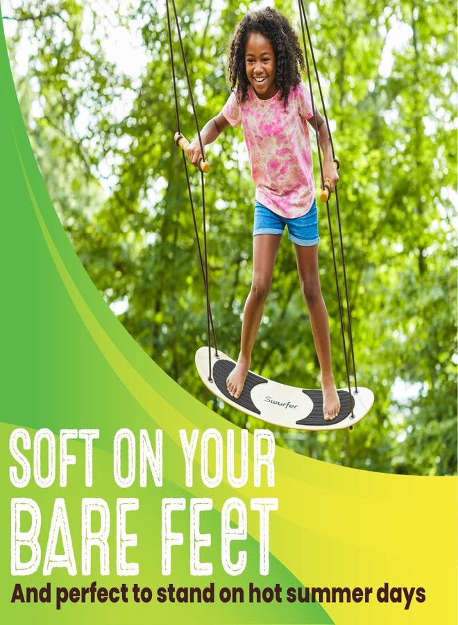 Swurfer SwurfGrip Traction Pads for Wooden Surf Swing – Comfortable Foam Grip Board Accessories, Heavy Duty Material, Black - Image 3
