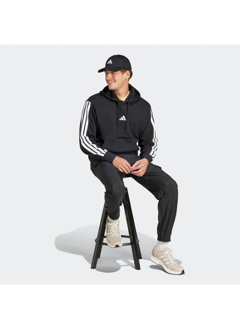 Adidas Essential 3 Stripe French Terry Hoodie