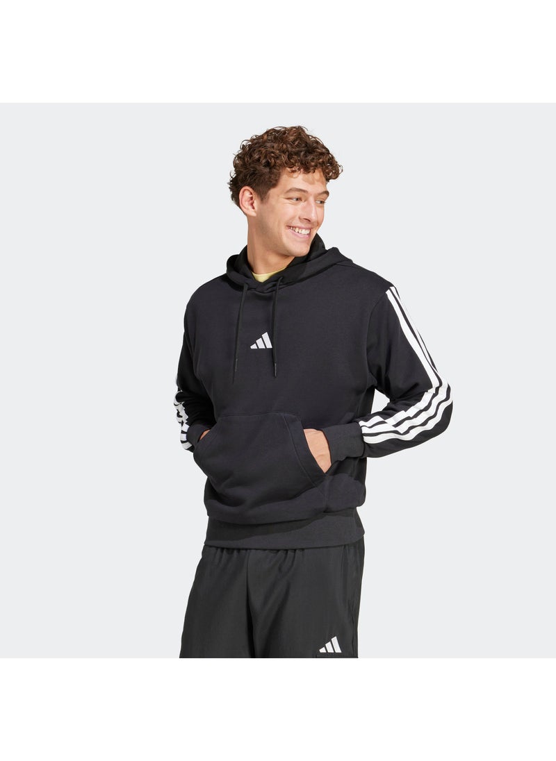 Adidas Essential 3 Stripe French Terry Hoodie  - Image 1