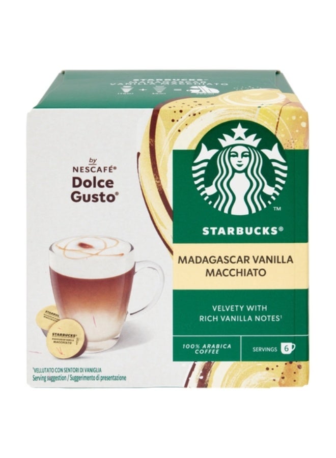 Starbucks Madagascar Vanilla Macchiato 12 Coffee Capsules 132g - Image 1
