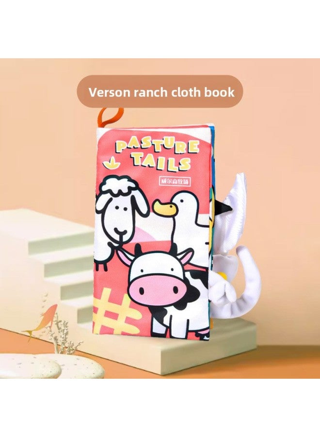 Baby Cloth Book, Baby Early Education, Unbreakable, Chewable Toy, Stereo Early Education Book, 6-Month-Old Infant Book, Export Factory-Color:Ranch Tail [free 1 Story Book]  - Image 1