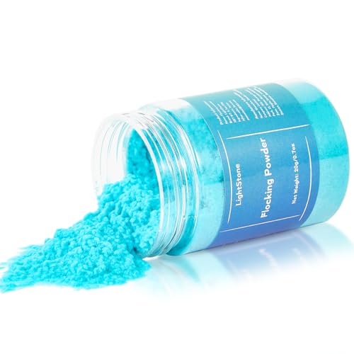 LightStone 20g Flocking Powder - Velvet Fibers - Flocking Powder for Crafts/Taba Squishy/Nails Art/Doll Decorations/DIY Scenery (Light Blue) - Image 1