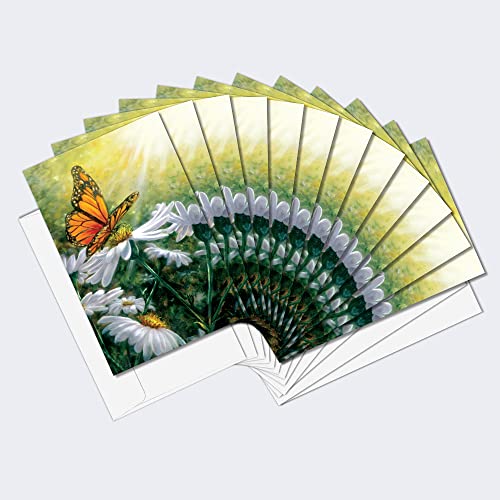 Tree-Free Greetings EcoNotes 12 Count Monarch Butterfly All Occasion Notecard Set with Envelopes, 4 x 6 Inches (FS66503) - Image 2