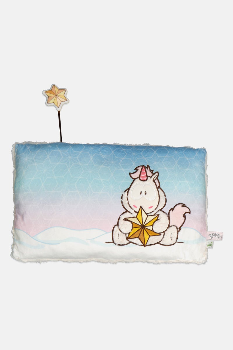 NICI Cushion Unicorn Theodor 42 x 27 cm, White Combo - Image 1