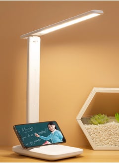 Reading Table Lamp, LED Desk Lamp with USB, Study Desk Light for Home Office, with Touch Control and 3 Color Modes