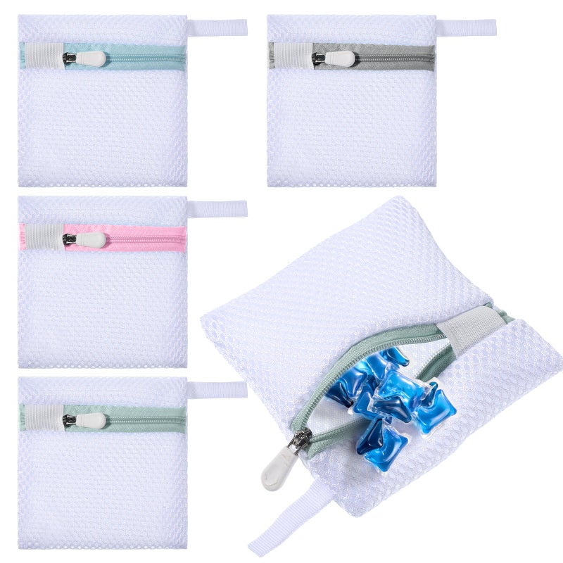 Yuomeaz 4 Pcs Laundry Pod Anti-Sticking Bag, Portable Laundry Pod Bag Scent Beads Protection Bags for Clothes Washing Machines, Use When Washing Clothes - Image 1