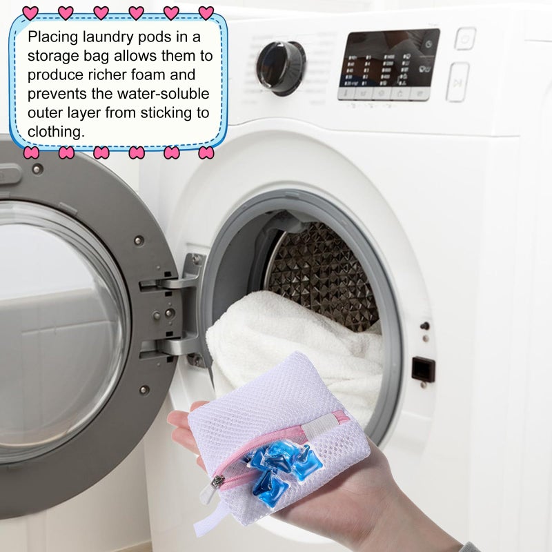 Yuomeaz 4 Pcs Laundry Pod Anti-Sticking Bag, Portable Laundry Pod Bag Scent Beads Protection Bags for Clothes Washing Machines, Use When Washing Clothes - Image 2