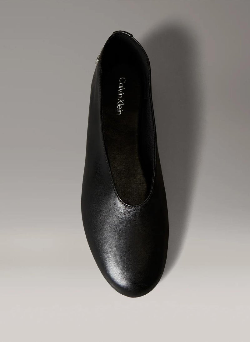 CALVIN KLEIN Leather High-Cut Ballerinas - Image 4
