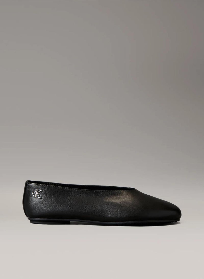 CALVIN KLEIN Leather High-Cut Ballerinas - Image 1
