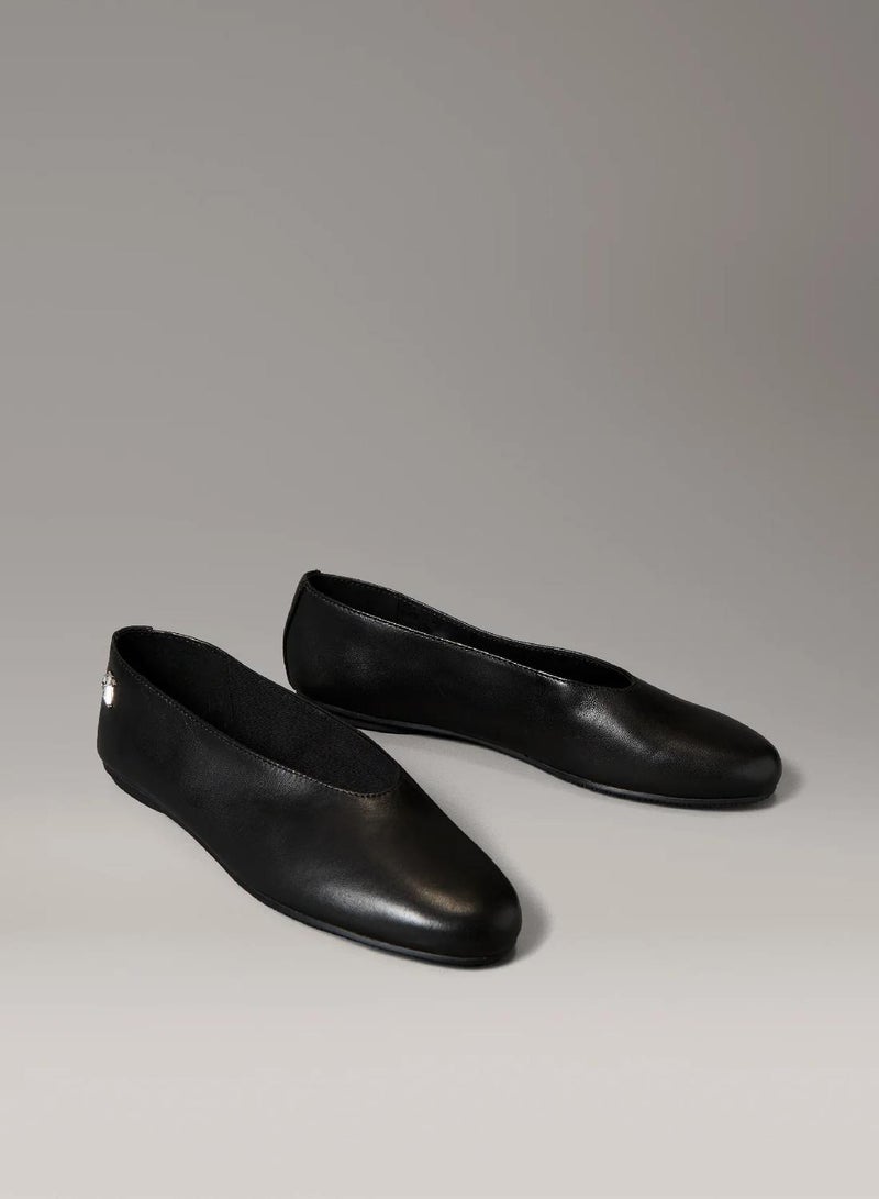 CALVIN KLEIN Leather High-Cut Ballerinas - Image 2