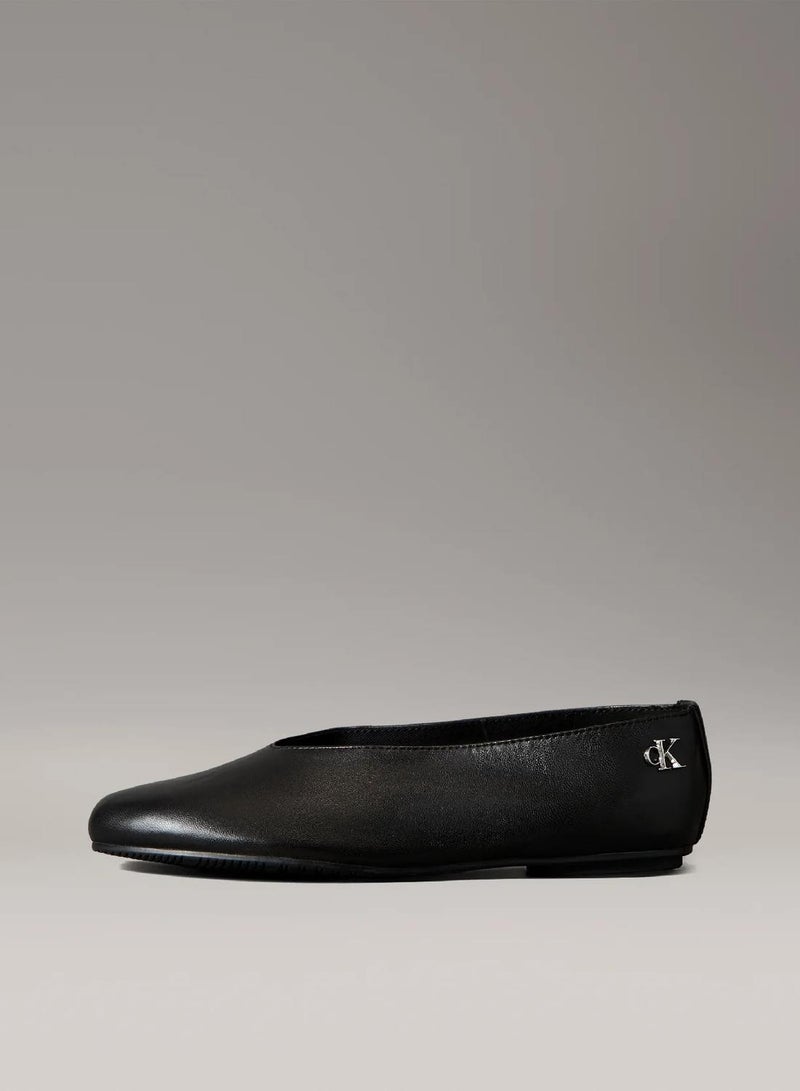 CALVIN KLEIN Leather High-Cut Ballerinas - Image 5