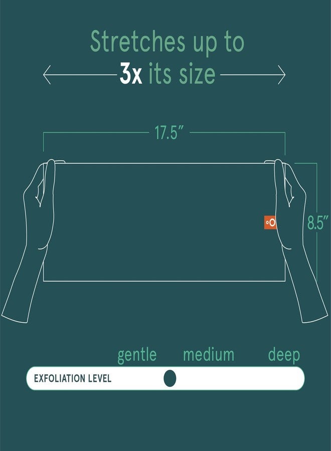 Cleanlogic Body Exfoliating Cloth, Stretchy Organic Sustainable Cotton Exfoliator Bath and Shower Washcloths, Reusable Daily Skincare Tool, 3 Count - Image 3