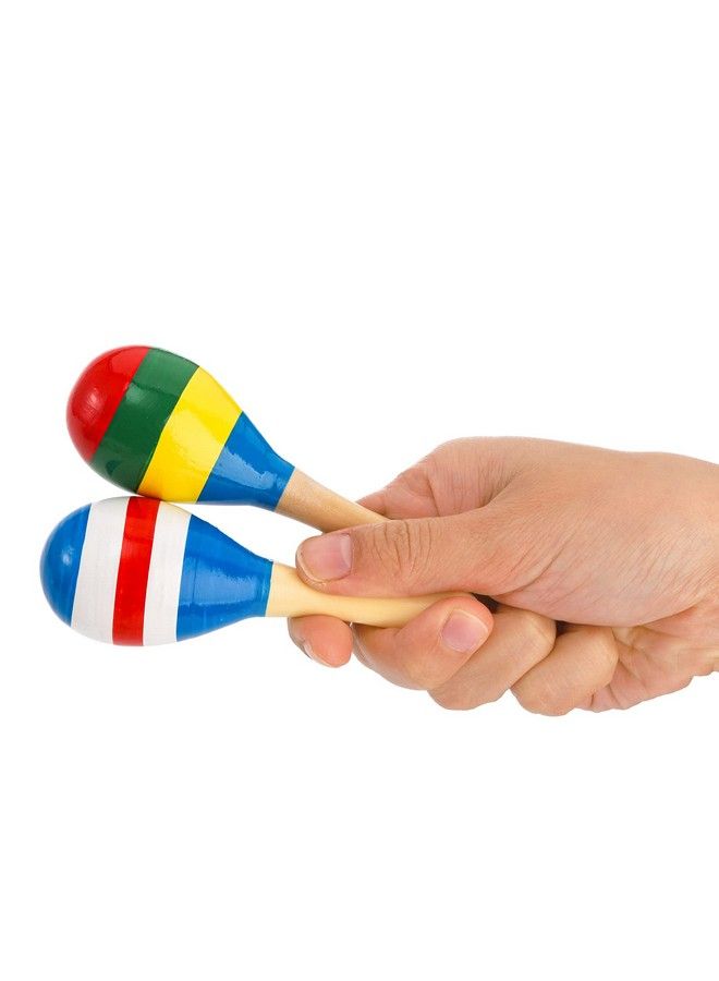 Hedume 20 Pack Mini Wooden Festival Maracas Kids Baby Rattles Egg Shaker Shaker Sand Hammer Toy Noisemaker For Party Favors Musical Fun Birthday Parties Carnivals - Image 4