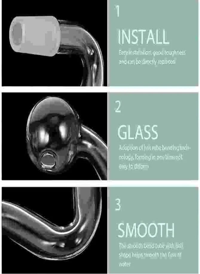 6 Pcs 14mm Clear Glass Fountain Inflow Pipe Aquarium Filter Tubing For Aquarium Planted Fish Tank
