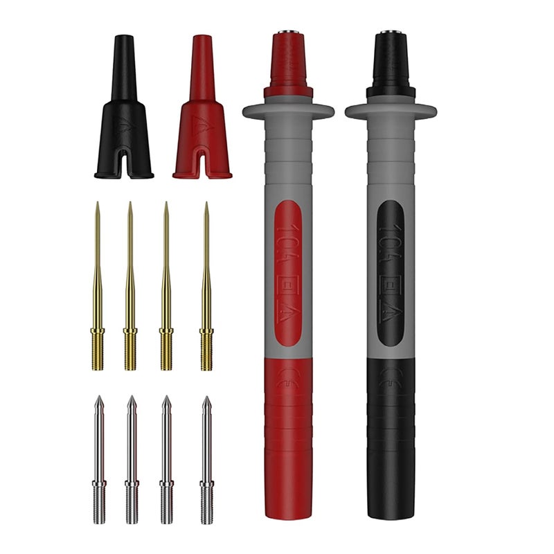 مسبار اختبار مقبس الموز 4 مم مع إبرة لأجهزة القياس المتعددة، للمهندسين الكهربائيين والفنيين وهواة الإلكترونيات - Image 2