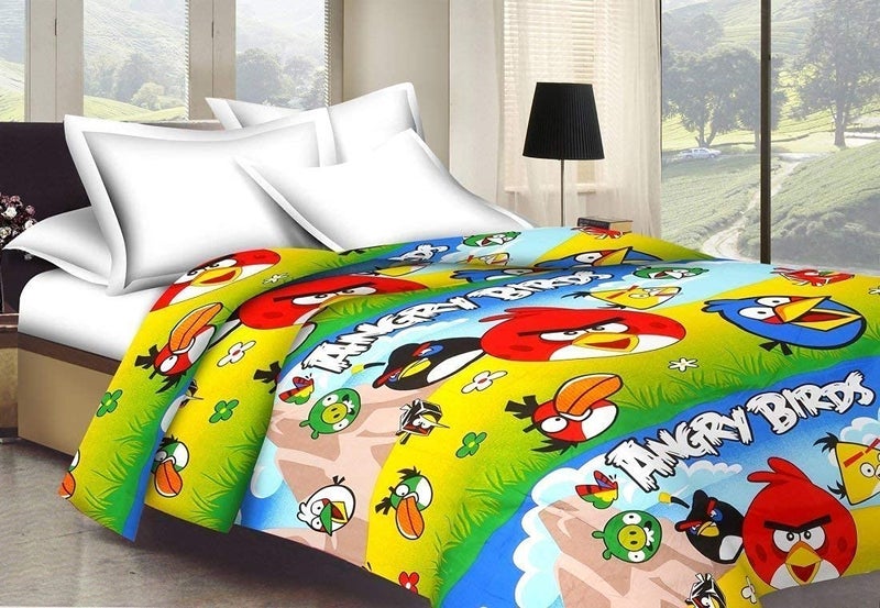 TEEJA 100% Reversible Dohar Combo Microfiber, Polycotton | Soft Light - Weight Bed Dohar | Use for All Season for Kids (Angry Birds, Double Bed) - Image 2