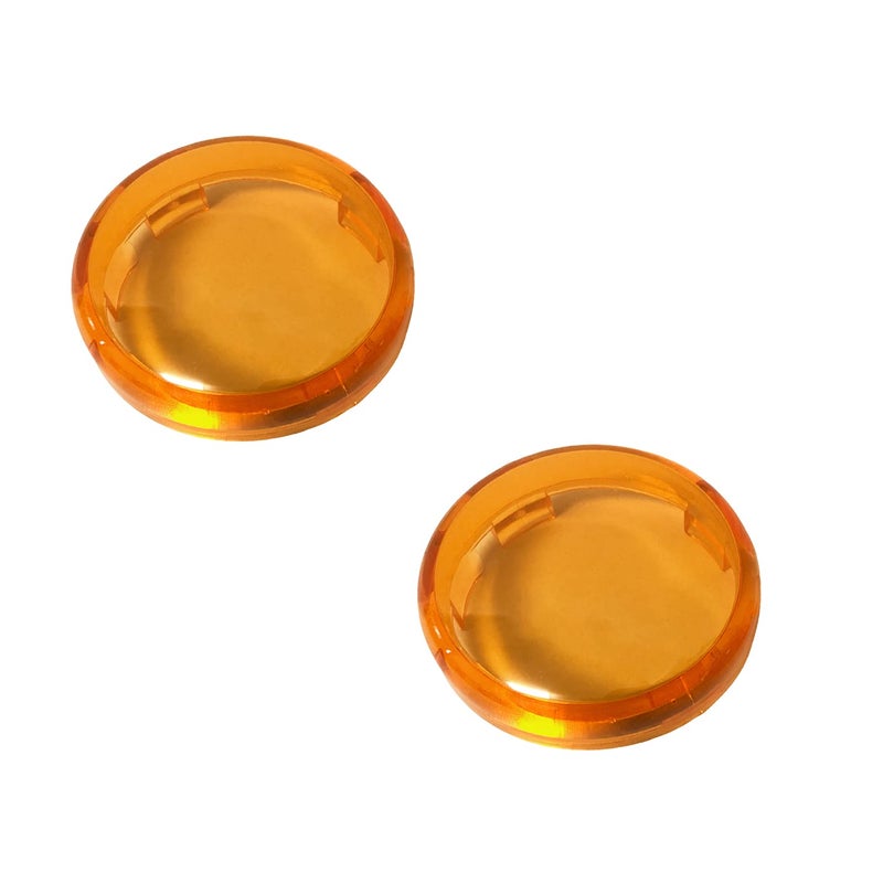 Turn Signal Lights Lens Cover Compatible with Harley Dyna Fatboy Softail Road Glide Amber 2pcs