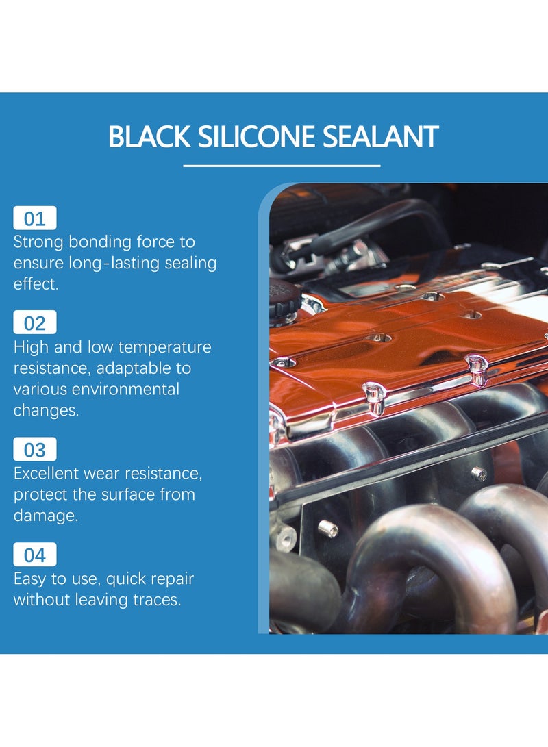 CMGTYYD Black Silicone Sealant, RTV Silicone Gasket Maker, High Temperature, Oil Resistance, Seals Engine Parts Such as Cylinder Heads, Oil Sumps, Water Pumps (50g) - Image 3