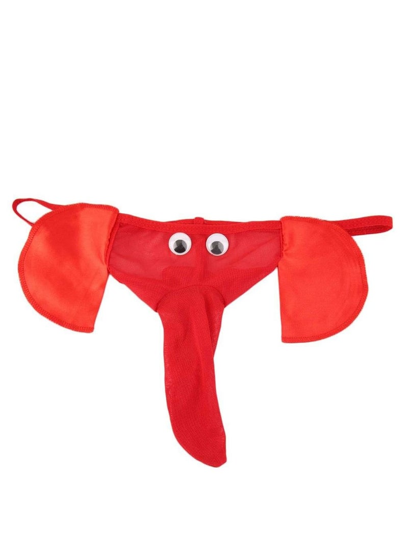 Excefore Men Lingerie G-String Low-Waistline T-Back Thongs Underwear Elephant Pants Briefs Bottom (3 PCS, One Size)  - Image 4