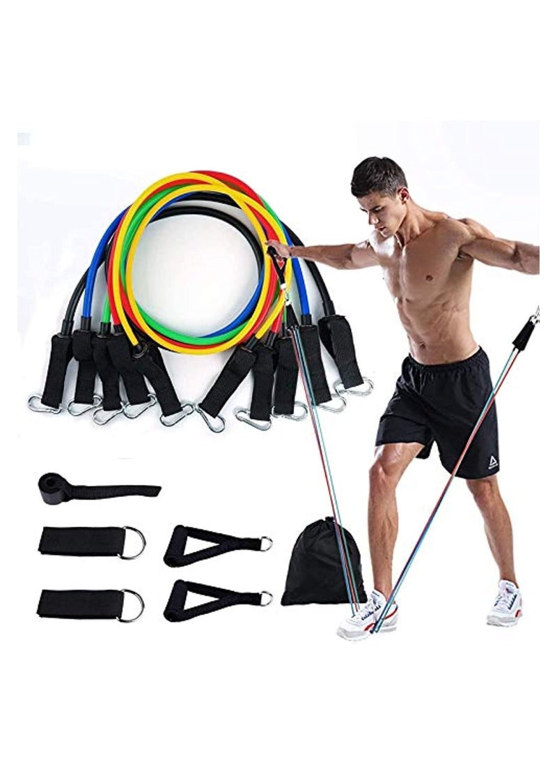Pull Up Assist Bands,5 Packs Pull Up Assist Bands Set Resistance Loop Bands Powerlifting Exercise Stretch Bands with Door Anchor and Handles - Image 1