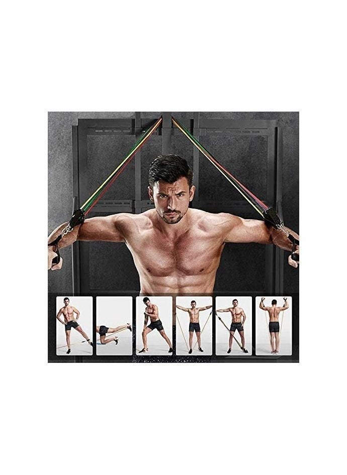 Pull Up Assist Bands,5 Packs Pull Up Assist Bands Set Resistance Loop Bands Powerlifting Exercise Stretch Bands with Door Anchor and Handles - Image 3