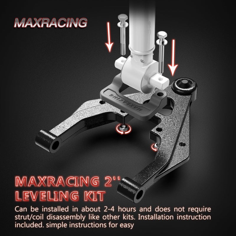 MAXRACING مجموعة رفع أمامية Maxracing 2" متوافقة مع شيفروليه أفالانش سيلفرادو سوبربان 1500 تاهو سييرا يوكون XL1500 من 2007-2026 - Image 5