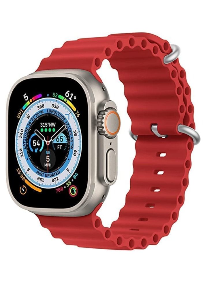 Sport New Silicone Band Compatible with Apple Watch Ultra Ocean 42/44/45/49mm Strap for iWatch Series Ultra 8 7 6 5 SE - Image 1