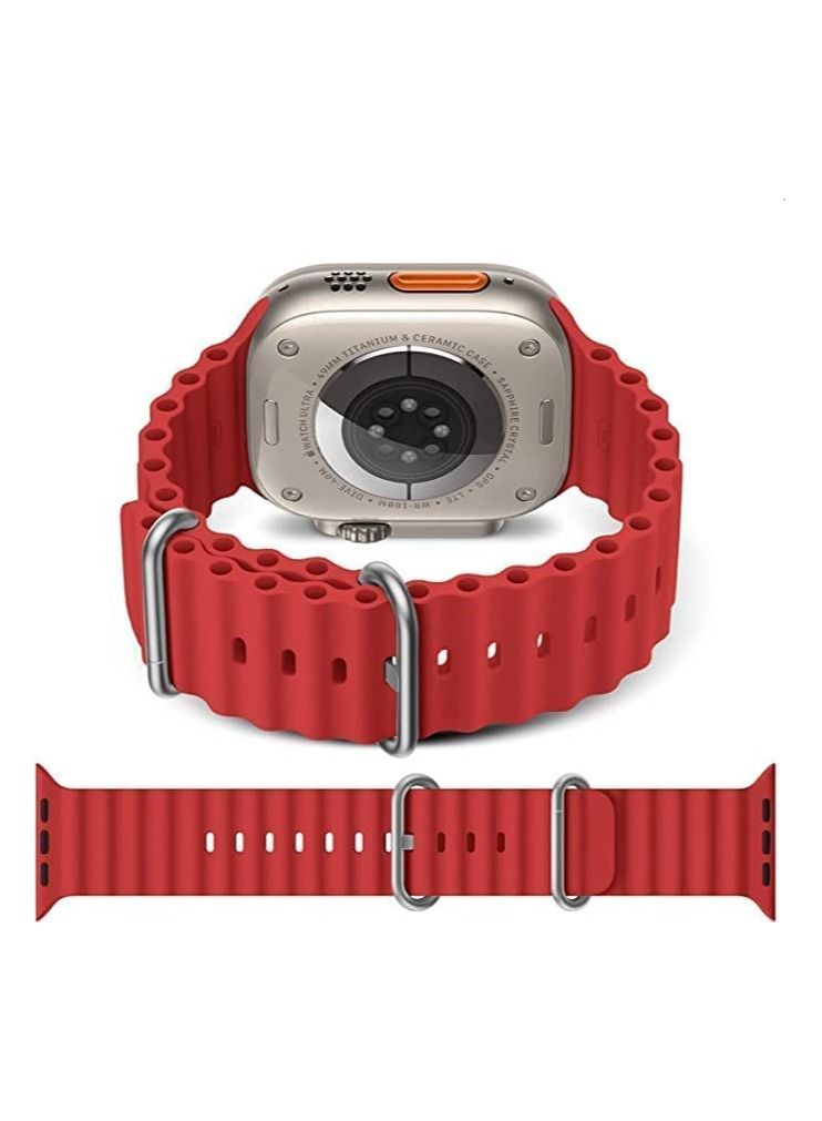 Sport New Silicone Band Compatible with Apple Watch Ultra Ocean 42/44/45/49mm Strap for iWatch Series Ultra 8 7 6 5 SE - Image 3