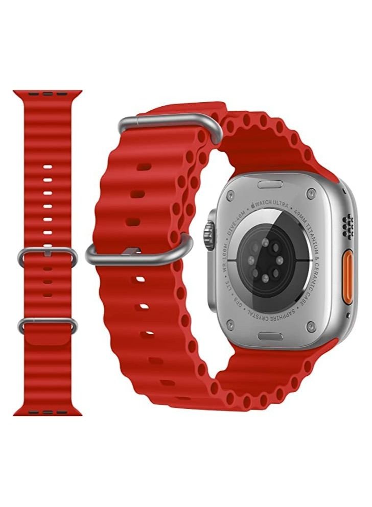 Sport New Silicone Band Compatible with Apple Watch Ultra Ocean 42/44/45/49mm Strap for iWatch Series Ultra 8 7 6 5 SE - Image 2