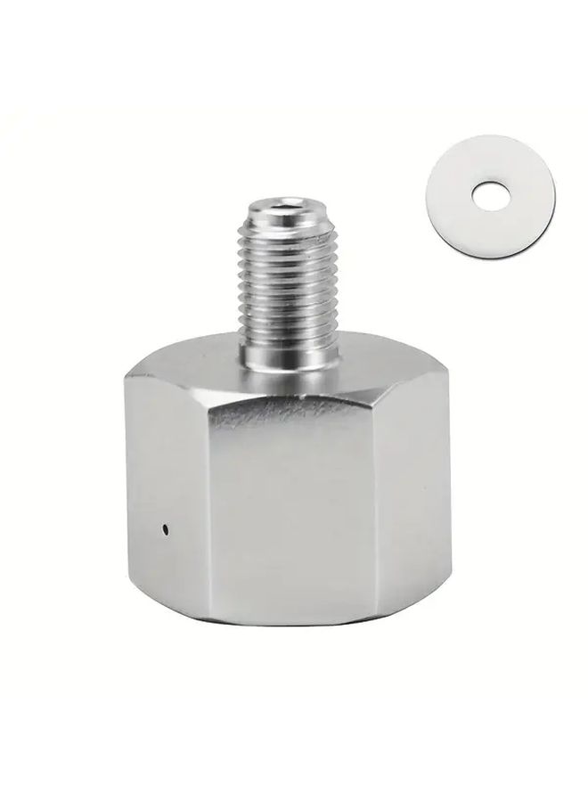 Aluminum Soda Bottle Adapter 3/8 24 Unf To Tr21 4 For Homebrew Keg CO2 Regulator - Image 1