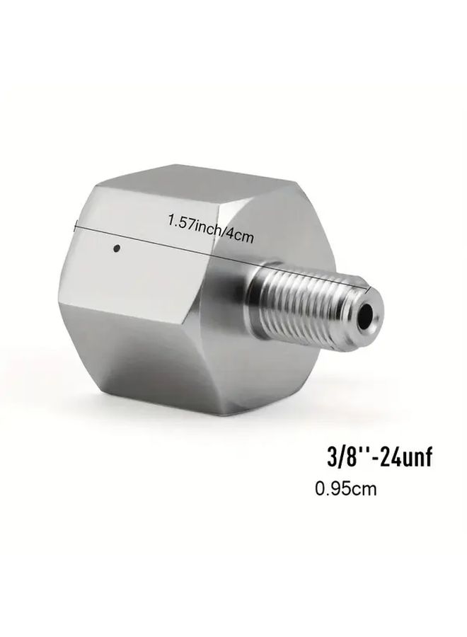 Aluminum Soda Bottle Adapter 3/8 24 Unf To Tr21 4 For Homebrew Keg CO2 Regulator - Image 3