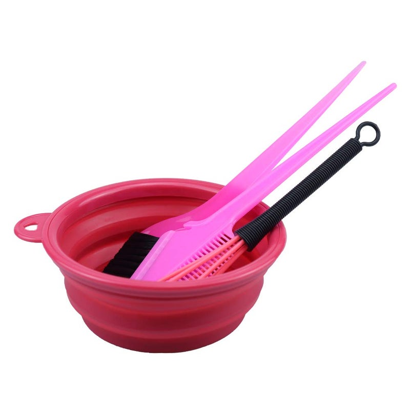 KOENWEENI 4PCS Hair Dye Kit Includes Hair Tinting Bowl Dyeing Brushes Sharp Tail Comb Mixer for DIY Hair Coloring Beauty Salon Tools Set - Image 2
