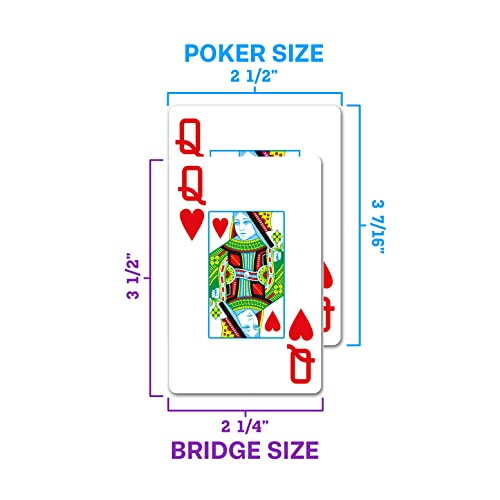 Copag 1546 Design 100% Plastic Playing Cards, Bridge Size (Narrow) Red/Black Double Deck Set (Jumbo Index) - Image 5