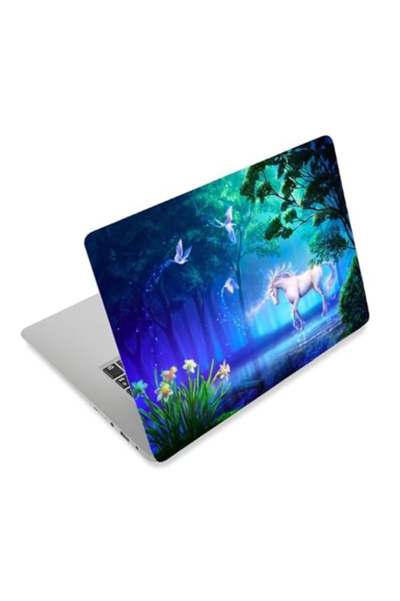HAPPYLIVE SHOPPING 3D Print Laptop Skin Vinyl Sticker Decal, 12" 13" 13.3" 14" 15" 15.4" 15.6 inch Laptop Skin Sticker Cover Art Decal Protector Fits HP Dell Lenovo Compaq Apple Asus Acer (Cool Unicorn) - Image 2