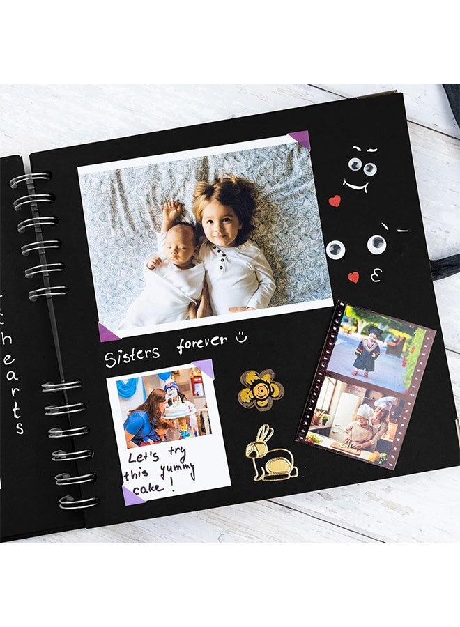 Sweet Life Scrapbook Black 60 Pages (8 x 8 Inch) Brown Thick 200gsm Kraft Paper, Photo Album Scrapbook, Memory Book - Ideal for Your Scrapbooking Albums Art & Craft Projects - Image 5