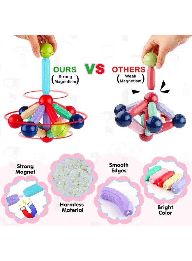 VGRASSP Magnetic Stick Building Blocks Set for Kids - Creative STEM Toy for Boys and Girls with Strong Magnets, Vibrant Colors, Safe & Durable Design, Ideal for Ages 3+ (25 Pcs Set) - Image 5