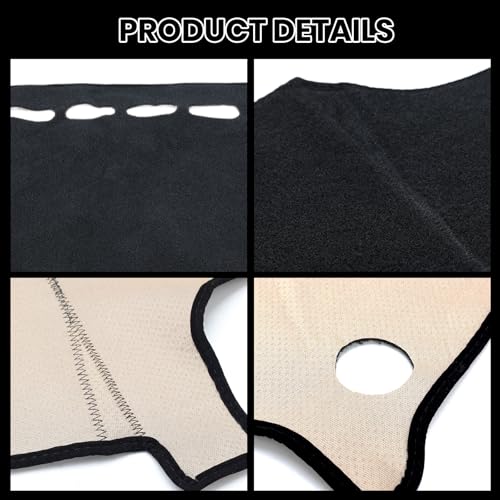 Clidr Dashboard Cover Dash Cover Mat Pad DashMat for 1998-2010 VW Volkswagen Beetle (Black Edge) - Image 5
