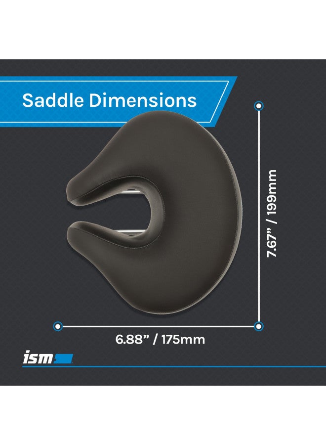 ISM Touring Noseless Bike Saddle for Upright Riders - Anatomic Relief Bicycle Saddle for Hybrid, Police, Commuter Bikes, and Beach Cruisers - Wide and Thick Comfortable Bike Seat for Men and Women - Image 1