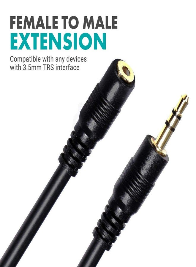 Movo MC10 3.5mm Audio Cable - 3.5mm TRS Female to Male 10ft Extension Cord for Microphones, Headphones, and More - Image 4