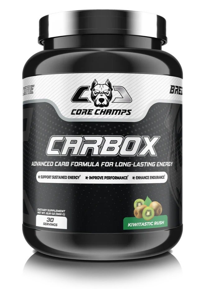 كور تشامبس كاربوكس من كور تشامبس - تركيبة كربوهيدرات متطورة للطاقة والقدرة على التحمل - وقود للتمرين والتعافي - مكمل غذائي مستدام للطاقة لتحسين الأداء والقدرة على التحمل (30 حصة، كيويتاستيك راش)