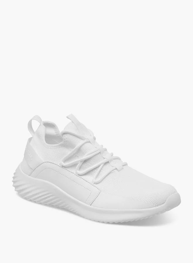 Textured Shoes with Lace-Up Closure