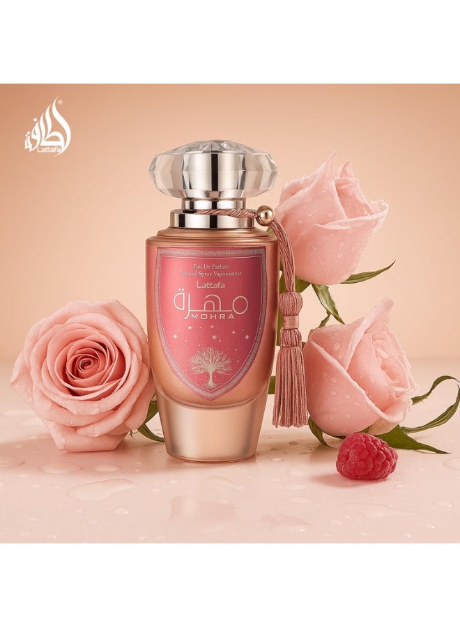 Lattafa Mohra Silky Rose Eau de Parfum 100ml – Long Lasting Floral Rose Perfume for Women - Image 2