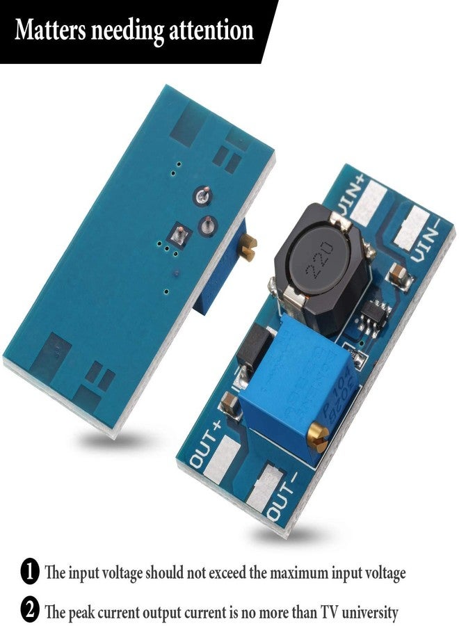 Electrobot MT3608 2V-24V to 5V-28V 2A DC-DC boost converter adjustable step up module (2 Pcs) - Image 5