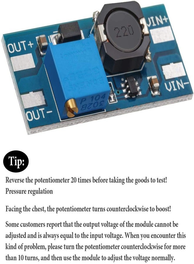 Electrobot MT3608 2V-24V to 5V-28V 2A DC-DC boost converter adjustable step up module (2 Pcs) - Image 2